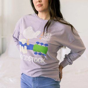 NWT Earthbound Womens Small Lilac Woodstock Energy Long Sleeve
